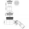 Сифон для душевого поддона McAlpine MRS8CPBS цвет Белый