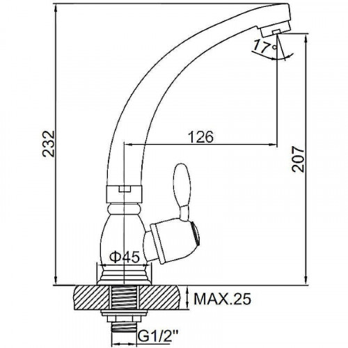 Кран для одного типа воды Ledeme 4196L Хром
