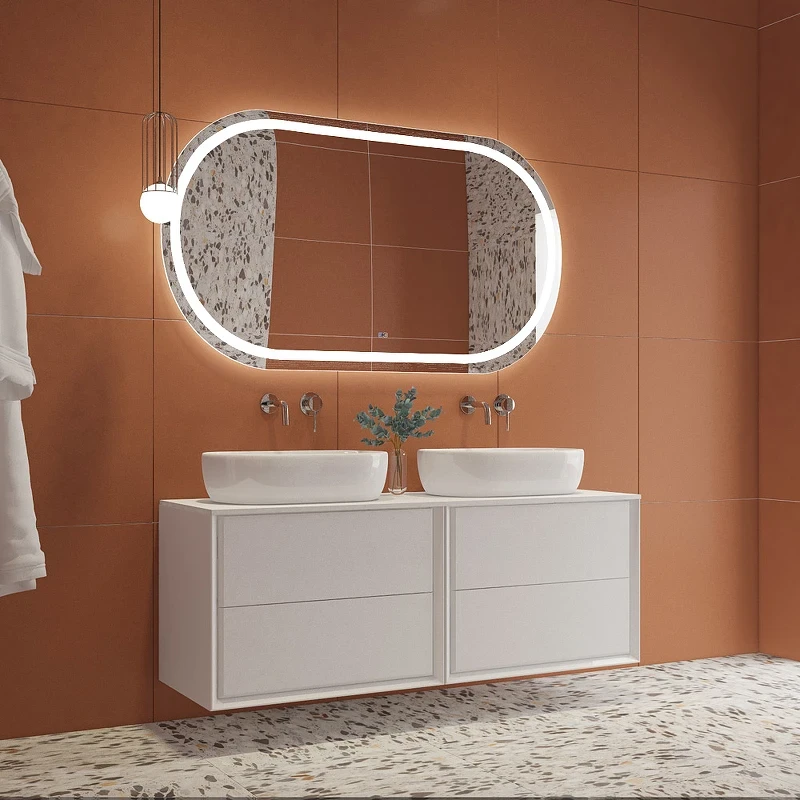 Зеркало Cezares Giubileo 140 CZR-SPC-GIUBILEO-1400-800-TCH-WARM с подсветкой с сенсорным выключателем и подогревом стекло