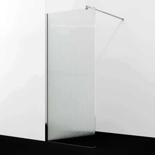 Душевая перегородка WasserKRAFT Rur 110 30W46-FL профиль цвет Хром стекло рифленое