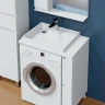 Раковина СанТа Юпитер 75 L 900137 на стиральную машину Белая искусственный камень (литьевой мрамор) подвесная, на стиральную машину