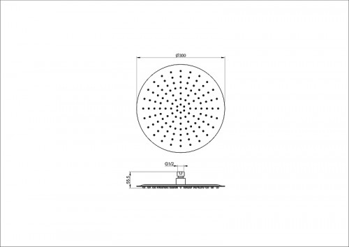 Верхний душ Wonzon &amp; Woghand WW-88DP04-MB цвет Черный матовый