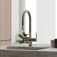 Смеситель для кухни Sancos Lucia SC4004CH Хром Серый латунь однорычажный