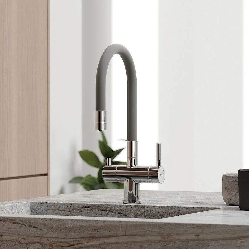 Смеситель для кухни Sancos Lucia SC4004CH Хром Серый латунь