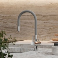 Смеситель для кухни Sancos Lucia SC4004CH Хром Серый латунь однорычажный