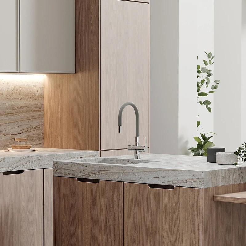 Смеситель для кухни Sancos Lucia SC4004CH Хром Серый латунь