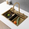 Кухонная мойка Abber Wasser Kreis 68 AF2194G Золото матовое нержавеющая сталь встраиваемый