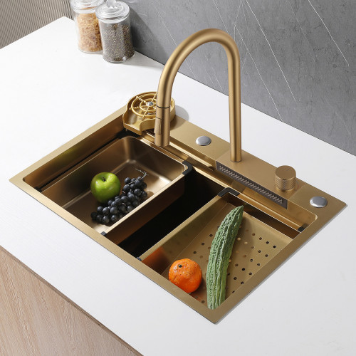 Кухонная мойка Abber Wasser Kreis 68 AF2194G Золото матовое нержавеющая сталь встраиваемый