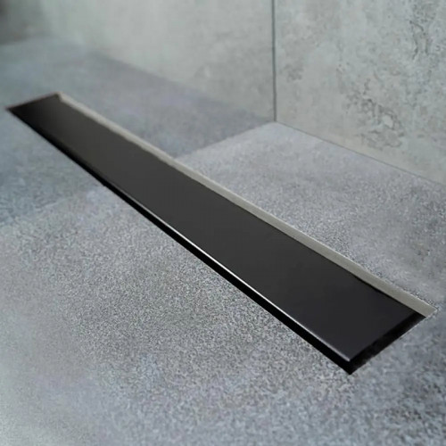Душевой лоток Bettoserb Frameless Line Black Matte 65 13701320 с решеткой цвет Черный матовый / под плитку