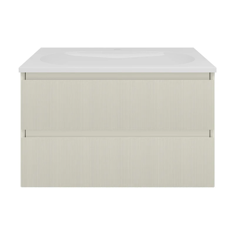 Тумба под раковину Vincea Велле (Welle) 80 VMC-2WL800MBG подвесная цвет M.Beige Soft-touch