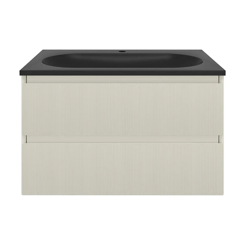 Тумба под раковину Vincea Велле (Welle) 80 VMC-2WL800MBG подвесная цвет M.Beige Soft-touch