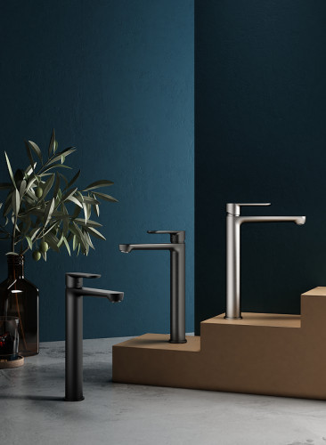 Смеситель для раковины Splenka S222.15.06 Черный матовый нержавеющая сталь