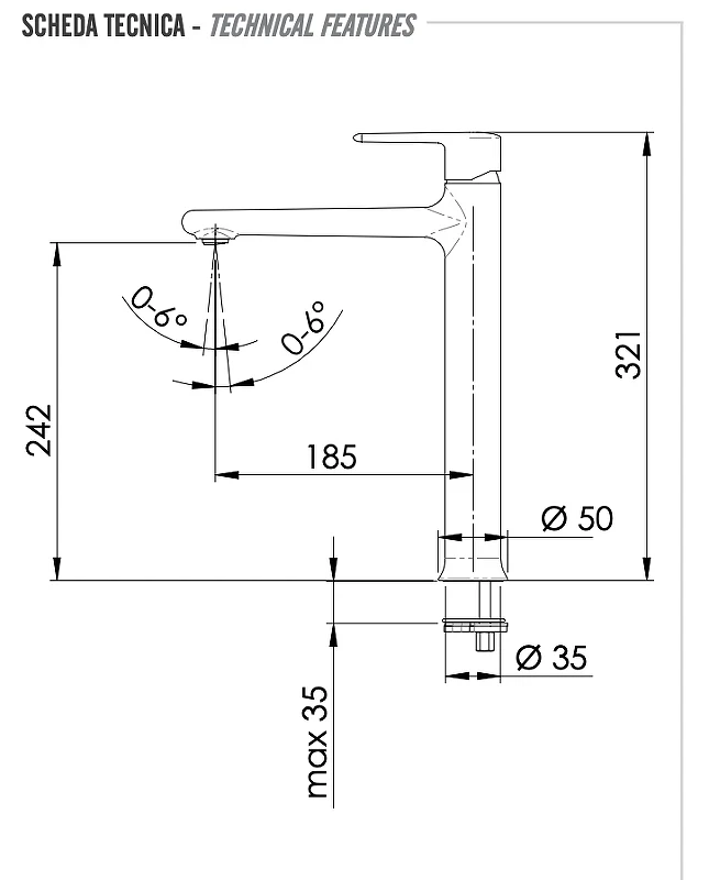Смеситель для раковины Remer Vanity V11LNO цвет Черный матовый