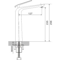Смеситель для раковины Rose R13F R1311F Белый Хром латунь