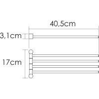 Полотенцедержатель WasserKRAFT K-1034W поворотный Белый