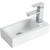 Раковина Orange 36 B05-365W Белая фарфор подвесная, накладная