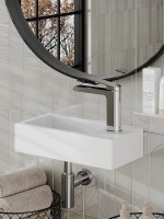 Раковина Orange 36 B05-365W Белая фарфор подвесная, накладная