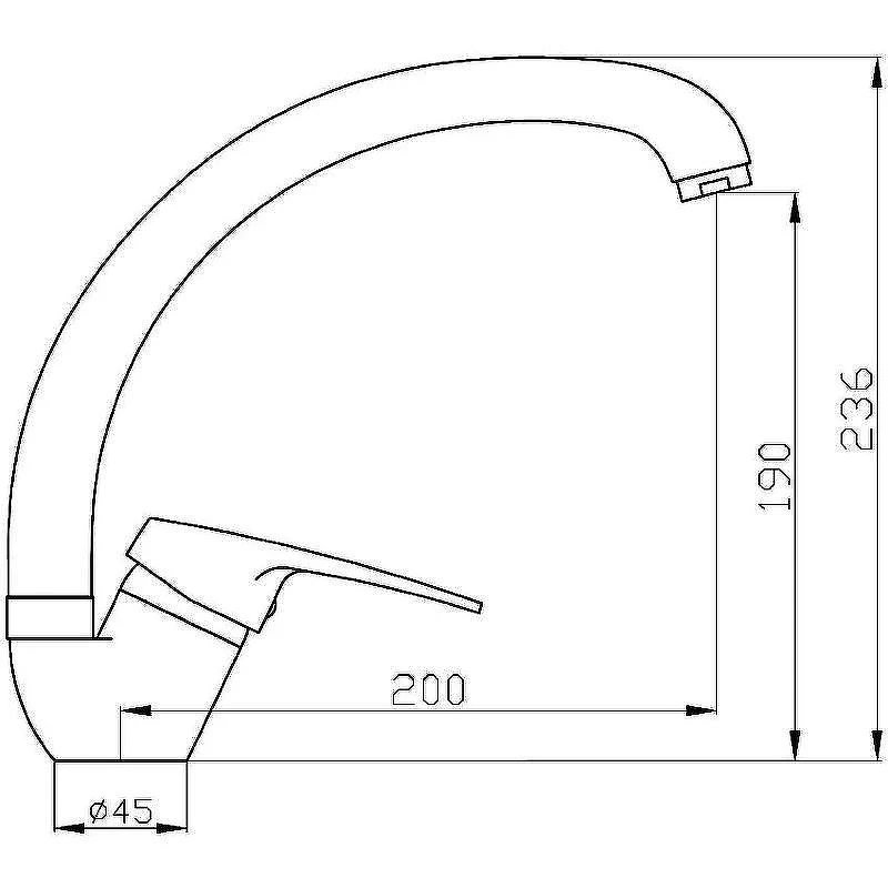 Смеситель для кухни Agger Exact A2100200 Хром