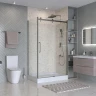 Душевой уголок BelBagno Marino 2 120x80 MARINO-2-AH-1-120/80-C-GM профиль Оружейная сталь стекло прозрачное