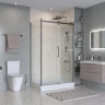 Душевой уголок BelBagno Marino 2 120x80 MARINO-2-AH-1-120/80-C-GM профиль Оружейная сталь стекло прозрачное
