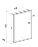 Зеркальный шкаф Art&Max Techno 60 R AM-Tec-600-800-1D-R-DS-F с подсветкой цвет Белый