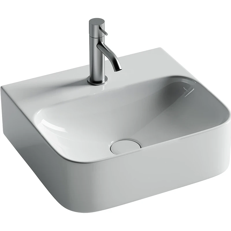 Раковина Ceramicanova Aura 44 CN2005 Белая фарфор подвесная