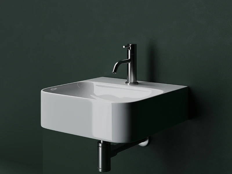 Раковина Ceramicanova Aura 44 CN2005 Белая фарфор подвесная