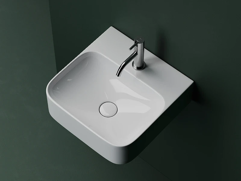 Раковина Ceramicanova Aura 44 CN2005 Белая фарфор подвесная