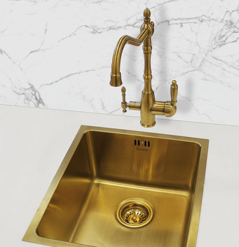 Смеситель для кухни Seaman Barcelone SSL-5387-AG цвет Античное золото сатин