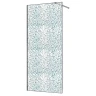 Душевая перегородка Azario Walk-In 90 AZ-275-90-MGR-CBR профиль Графит матовый стекло с узором Битое стекло