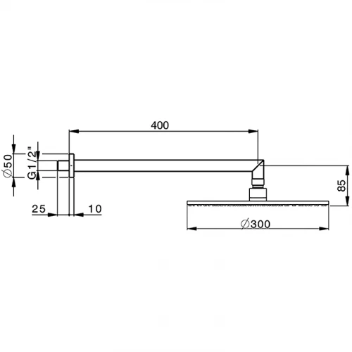 Верхний душ Cisal Shower DS01362021 Хром
