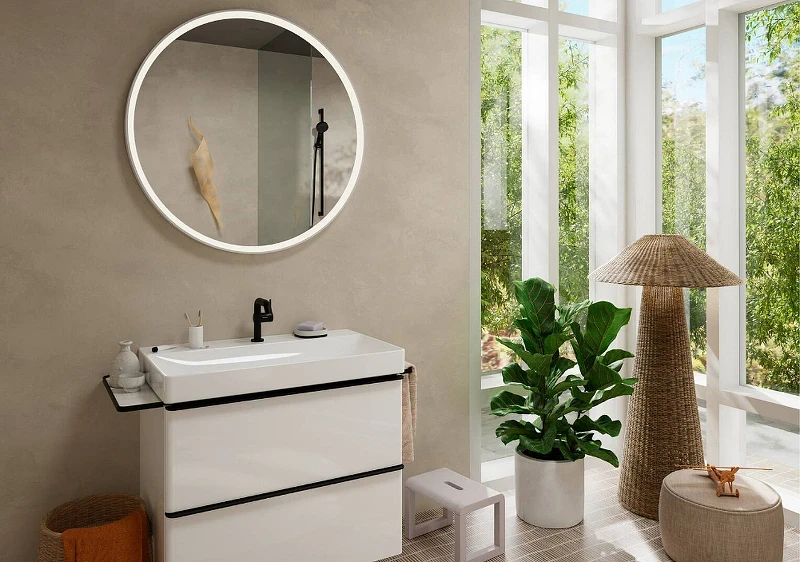 Смеситель для раковины Hansgrohe Tecturis S 73320670 Черный матовый латунь