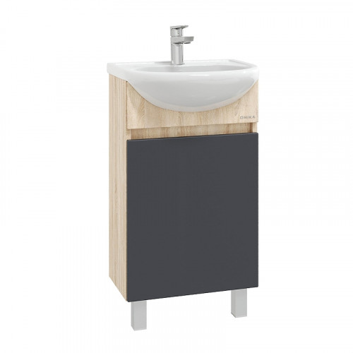 Тумба под раковину Onika Милтон 45 R 104512 цвет Дуб сонома Серый