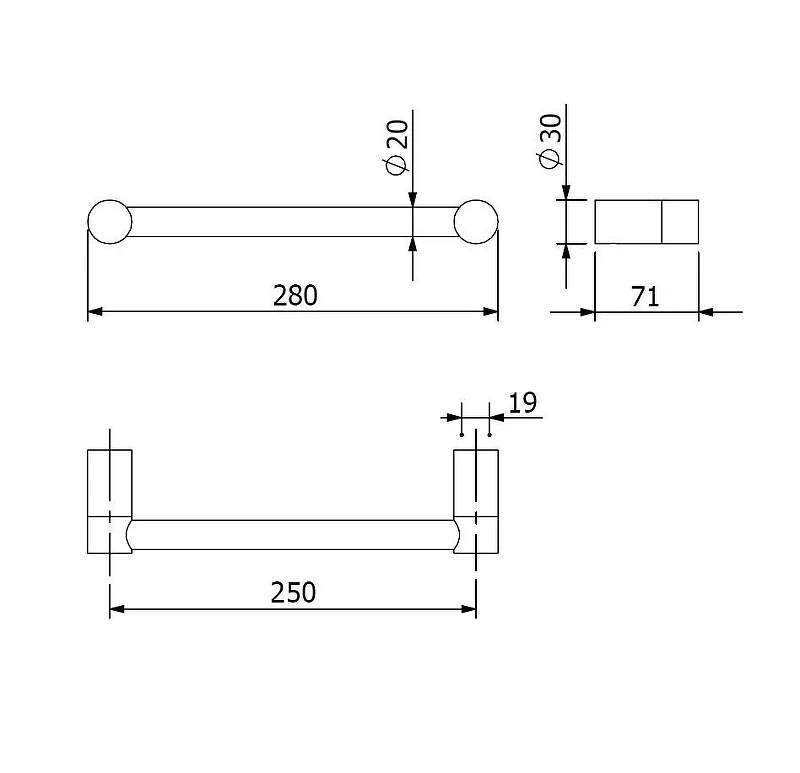 Поручень Kludi Vela R 58981N5 цвет Никель брашированный