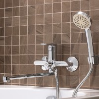 Смеситель для ванны Ростовская Мануфактура Сантехники SL137-006E универсальный Хром цинк на стену