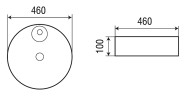 Раковина-чаша WeltWasser Elbach 3204 46 10000004568 Белый глянец фаянс накладная