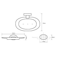 Мыльница Bemeta Oval 118408041 Хром