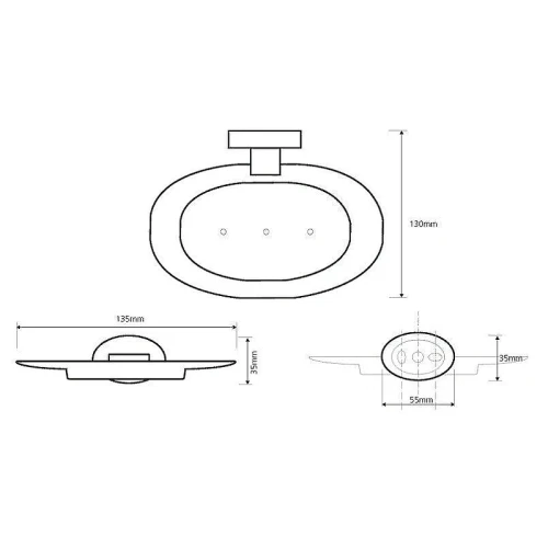 Мыльница Bemeta Oval 118408041 Хром