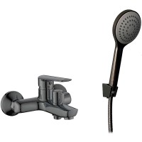 Смеситель для ванны ESKO Lagos Gun Metal LG54GM Оружейная сталь пластик на стену