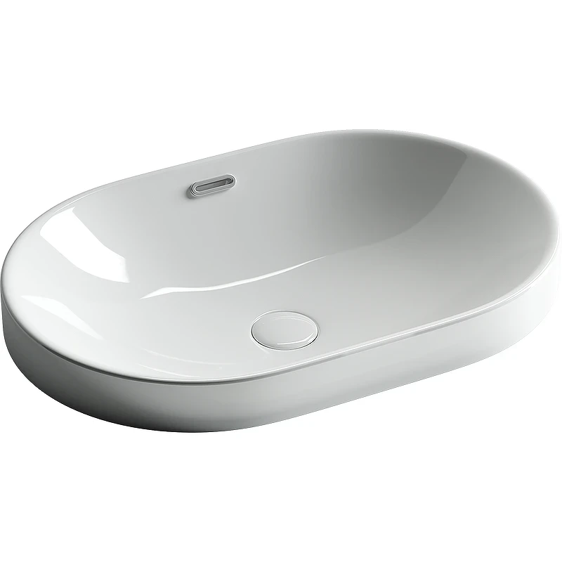 Раковина Ceramicanova Element 60 CN5020 Белая фарфор полувстраиваемая