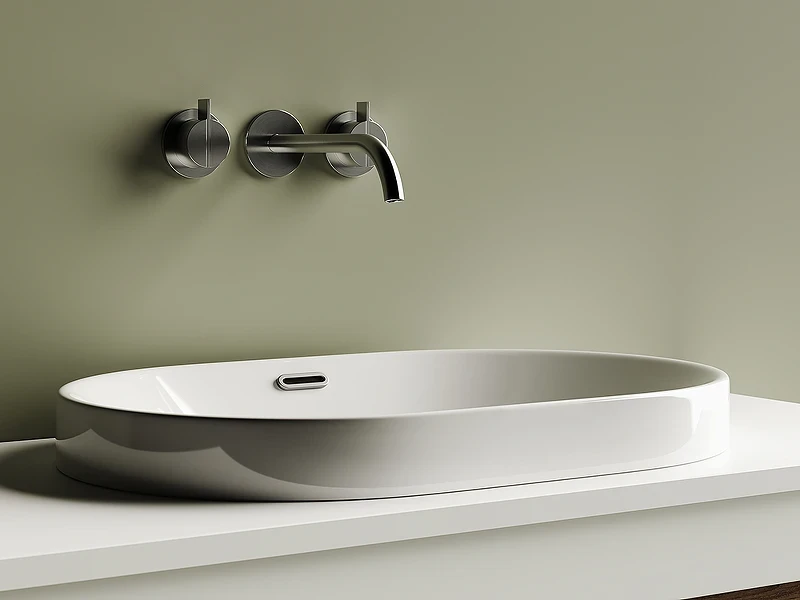Раковина Ceramicanova Element 60 CN5020 Белая фарфор полувстраиваемая