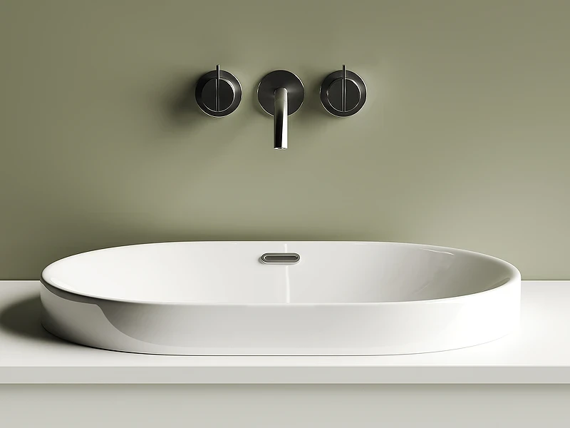 Раковина Ceramicanova Element 60 CN5020 Белая фарфор полувстраиваемая