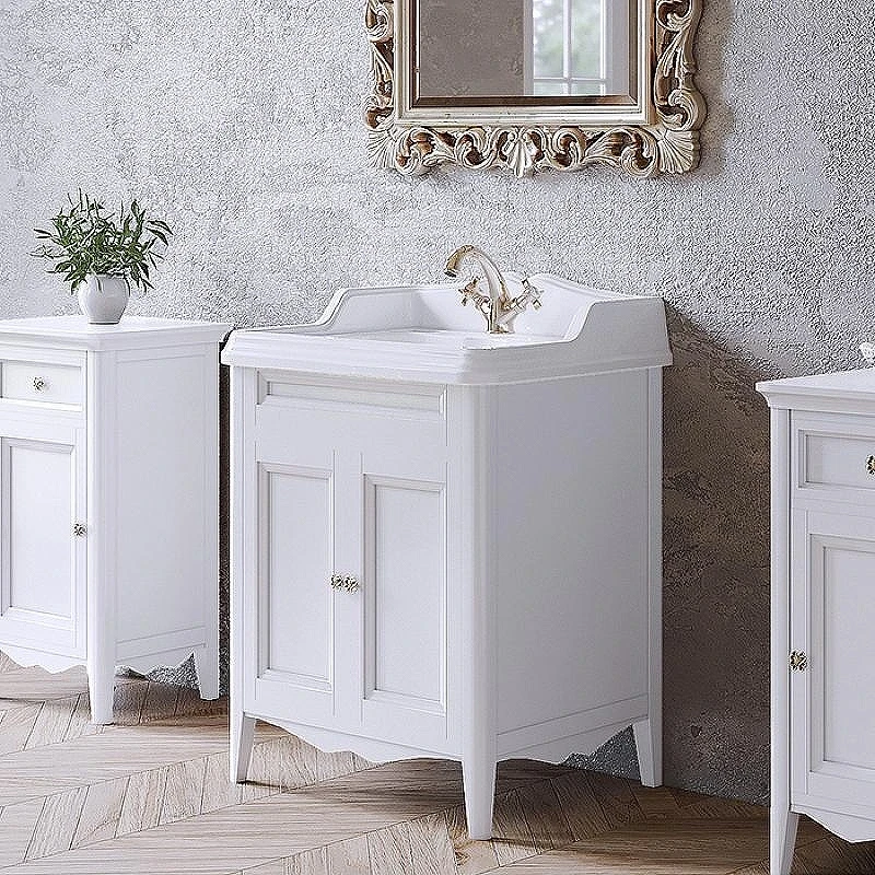 Тумба с раковиной TW Veronica Nuovo 68 VER2068-B+AR824bi*1 Bianco