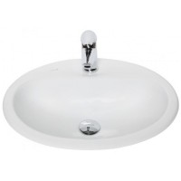 Раковина Creavit 52 TP225-00CB00E-0000 Белая фарфор полувстраиваемая