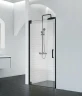 Душевая дверь BelBagno Marmi 90 MARMI-B-1-90-C-NERO профиль Черный стекло прозрачное