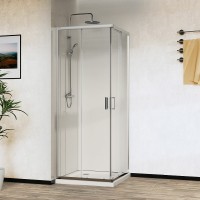 Душевой уголок Vincea City 100х80 VSS-5CT8010CL профиль Хром стекло прозрачное