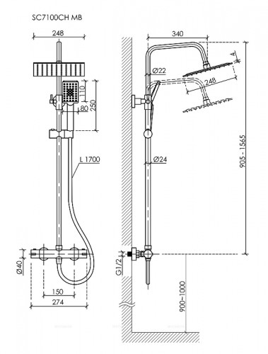 Душевая система Sancos Kanedo SC7100CH цвет хром