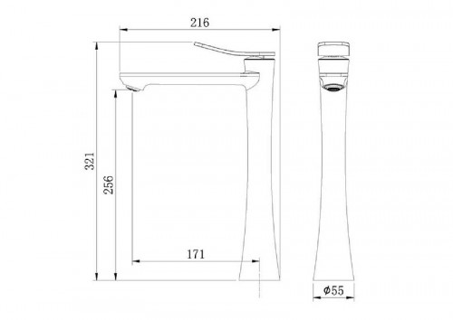 Смеситель для раковины Grossman Advans 520.K35.09.120 цвет Никель брашированный