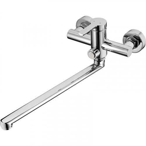 Смеситель для ванны Swedbe Diana 1050 универсальный Хром латунь на стену