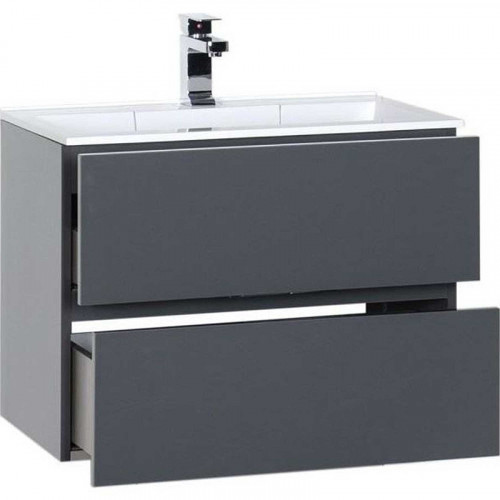 Тумба под раковину Aquanet Алвита 70 183992 подвесная Серый антрацит МДФ / ЛДСП